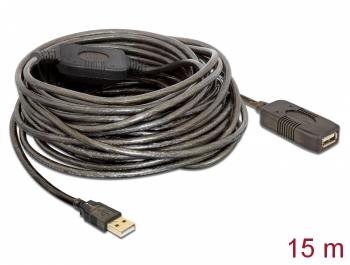 Delock Cable USB 2.0 Extension, active 15 m