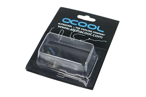 L-конектор Alphacool HF, Вътрешна резба G1/4 - G1/4, 90°, Черен мат 