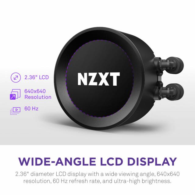 AIO Liquid Cooler NZXT Kraken Elite RGB 280 Black, Customizable LCD Display 