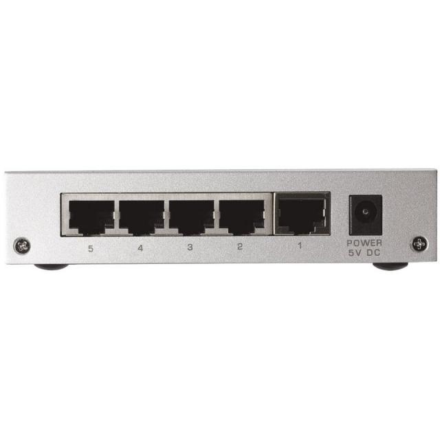 Switch ZYXEL GS-105B v3, 5 Ports, Gigabit, Metal housing 