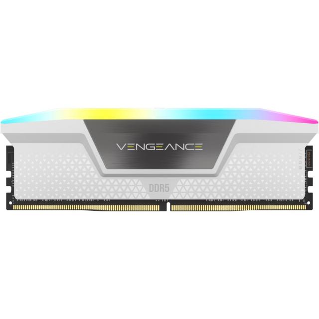 Памет Corsair Vengeance White RGB 32GB(2x16GB) DDR5 5200MHz CMH32GX5M2B5200C40W 