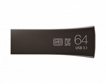 Samsung USB Flash Drive BAR Plus, 64GB, USB-A, Titanium Gray