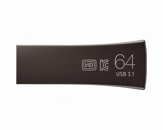USB памет Samsung BAR Plus, 64GB, USB-A, Titanium Gray 