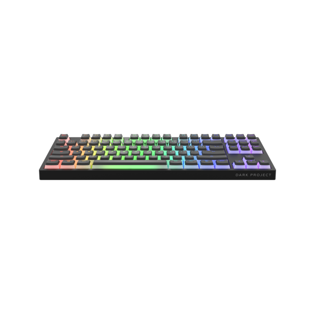 Mechanical Keyboard Dark Project KD87A Black TKL - Gateron Optical Red 2.0 Switch, RGB 