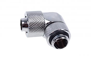 Alphacool Eiszapfen 13/10mm compression fitting 90° rotatable G1/4 - chrome