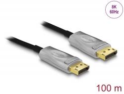 Оптичен кабел Delock, Активен, DisplayPort 1.4 8K, 100 m 