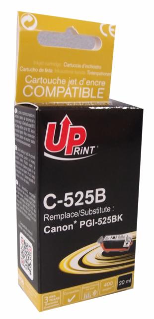 Мастилница UPRINT PGI525 CANON, С чип, Черен 