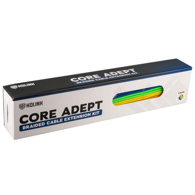 Sleeved Extension Cable Kit Kolink Core, Rainbow 
