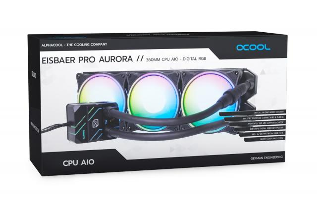 Водно AIO Охлаждане Alphacool Eisbaer Pro Aurora 360 