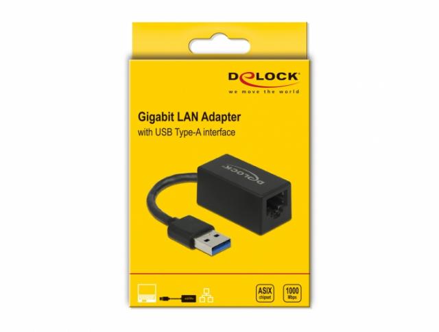 Мрежова карта Delock 66039 USB-A - RJ45, USB 3.2 Gen 1 AX88179A, Gigabit Ethernet 
