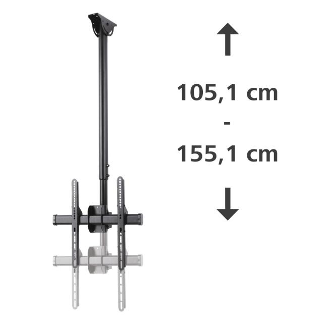 Hama TV Ceiling Mount, Swivel, Tilt, 165 cm (65") up to 50 kg, 220878 