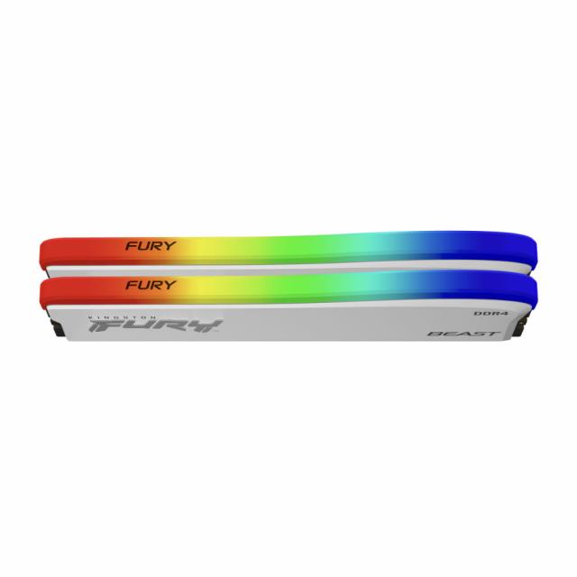 Памет Kingston FURY Beast White RGB 32GB(2x16GB) DDR4 3600MHz KF436C18BWAK2/32 