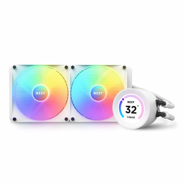 Охладител за процесор NZXT Kraken Elite RGB 280 White, Customizable LCD Display 