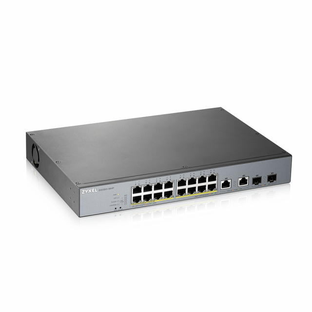 Switch ZyXEL GS1350-18HP, 18-ports, Gigabit, Manageable, PoE 250W 