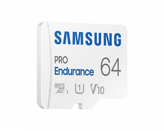 Карта памет Samsung PRO Endurance, microSDHC, UHS-I, 64GB, Адаптер 