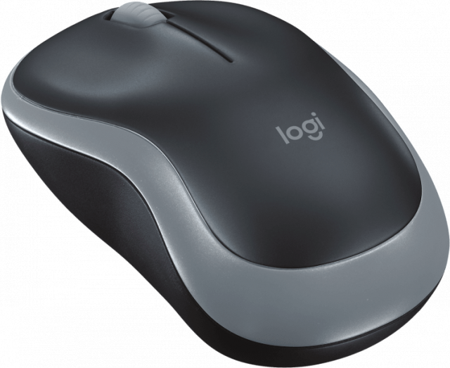 Безжична оптична мишка LOGITECH M185, USB, Сив/Черен 