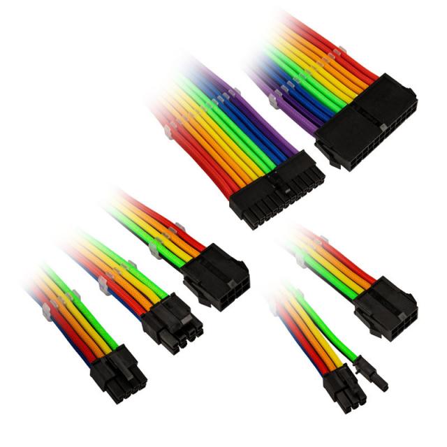 Sleeved Extension Cable Kit Kolink Core, Rainbow 