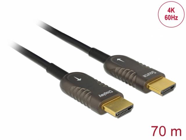 Delock Active Optical Cable HDMI-A male > HDMI-A male 4K 60 Hz 70 m 