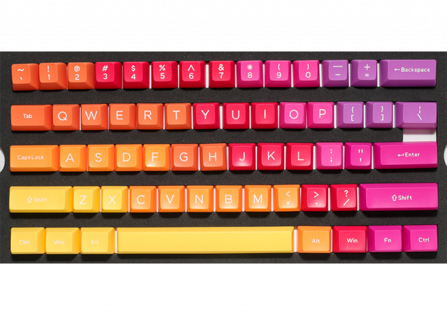 Капачки за механична клавиатура Ducky Afterglow, 108-Keycap Set ABS, Double-Shot, US Layout 