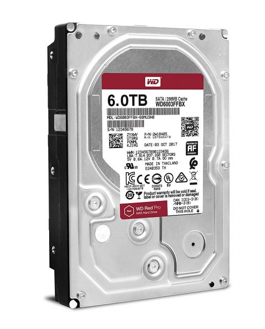 Western Digital Red Pro 6TB NAS 3.5" 6TB 256MB 7200RPM 