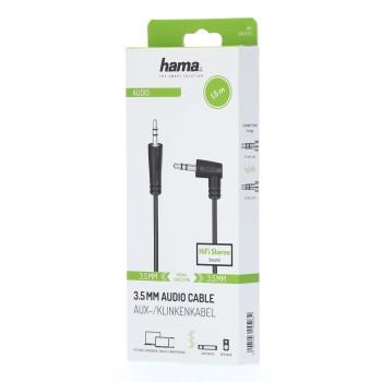 Audio Cable HAMA 3.5 mm jack plug 90° - 3.5 mm jack plug, stereo, 1,5 m 