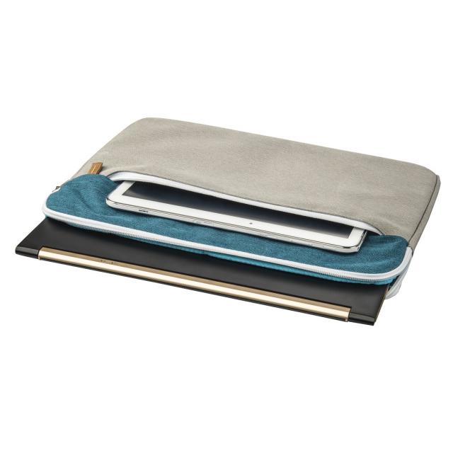 Hama "Florence" Laptop Sleeve, up to 34 cm (13.3"), petrol/grey 