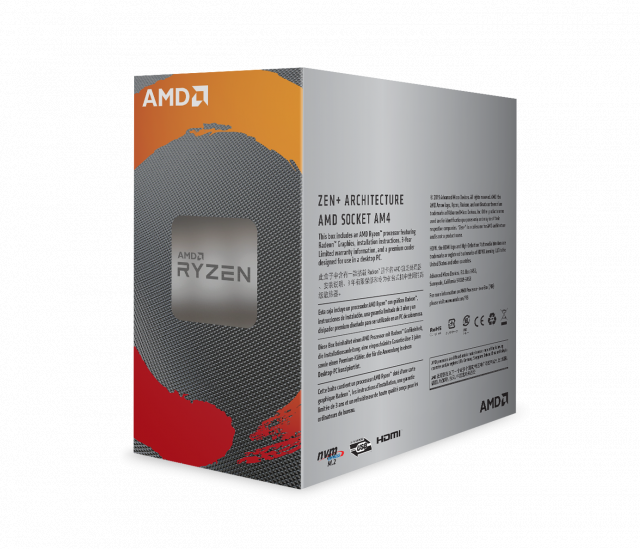 CPU AMD RYZEN 3 3200G, 4-Core, 3.6 GHz, 6MB, 65W, AM4, BOX 