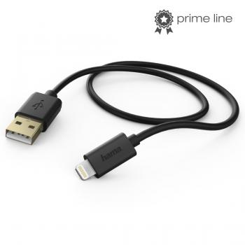 Hama Charging/Data Cable, Lightning, 1.5 m, black