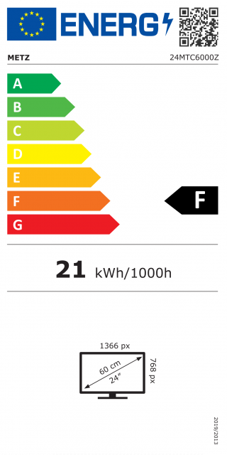 METZ LED TV 24MTC6000Z, 24" (60 cm), HD,2K, Smart TV, Android 9.0 TV 