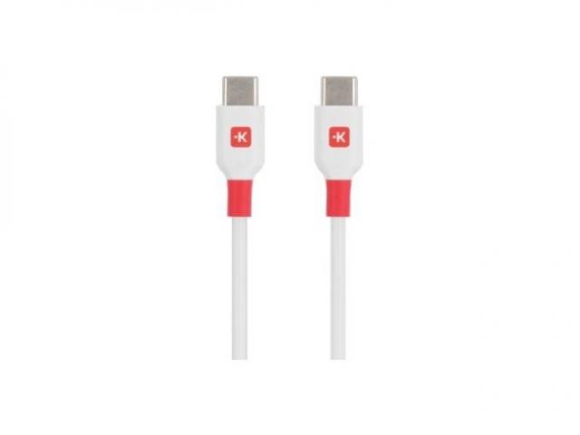 Кабел Skross, USB-C - USB-C мъжко, USB 2.0, 2.0 м, Бял 