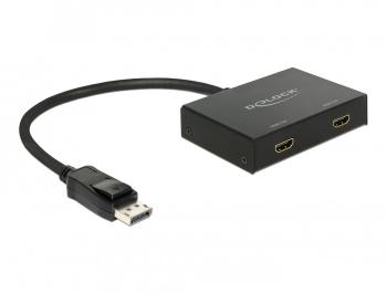 Delock DisplayPort 1.2 Splitter 1 x DisplayPort in > 2 x HDMI out