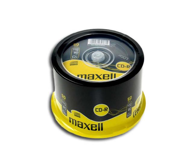 CD-R80 MAXELL cake box wrapped, 700MB, 52x, 50 бр 