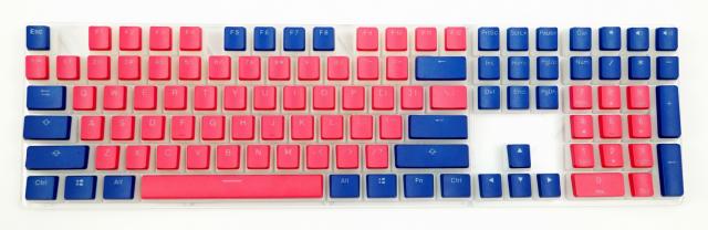 Ducky Pudding Red & Blue 108-Keycap Set PBT Double-Shot US Layout 