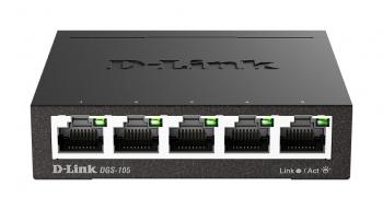 Switch D-Link DGS-105/E, 5 ports, 10/100/1000, Gigabit, metal
