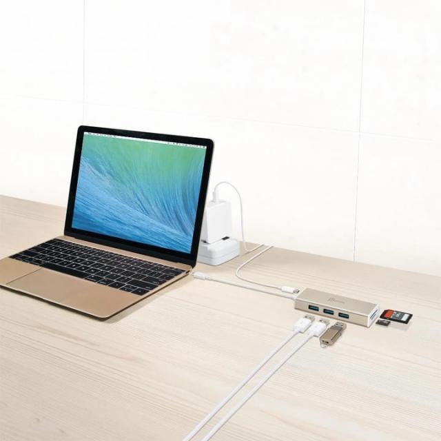 USB 3.1 Type-C 3-Port HUB, J5-JCH347 