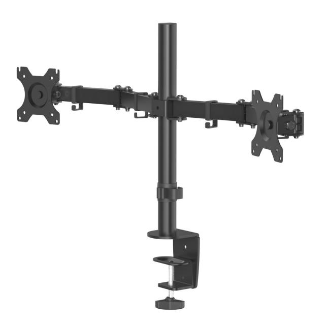 Hama Monitor Holder, 2 Monitors, Height-adjustable, Swivel/Tilt, 13" - 32" 