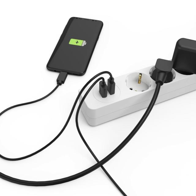 Hama Power Strip, 5-Way, USB-A 17 W, Switch, 223183 