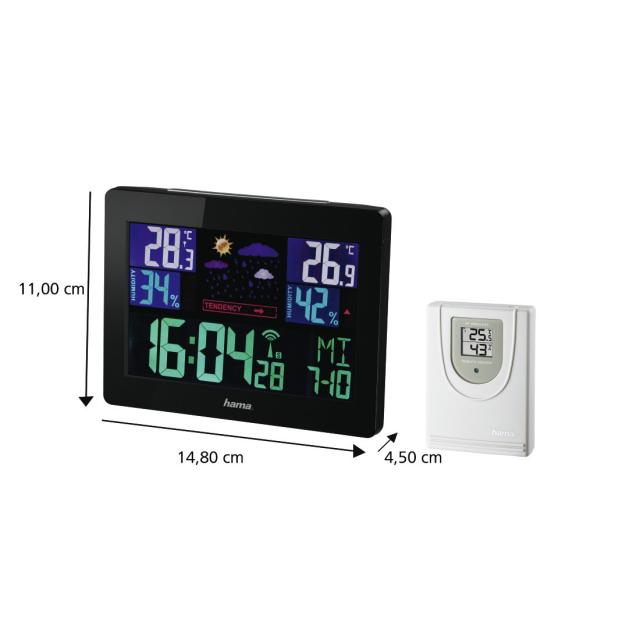 Hama "Color EWS-1400" Weather Station, black 