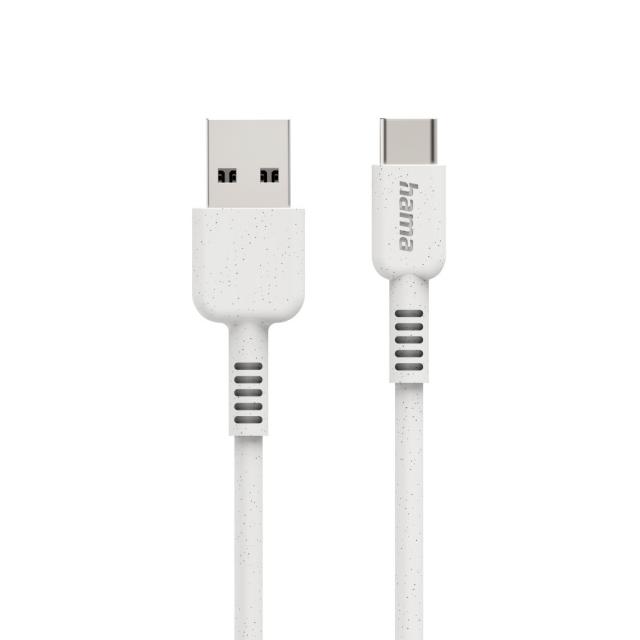 Кабел за зареждане HAMA "Eco", USB-A - USB-C, 1 м, 187281 