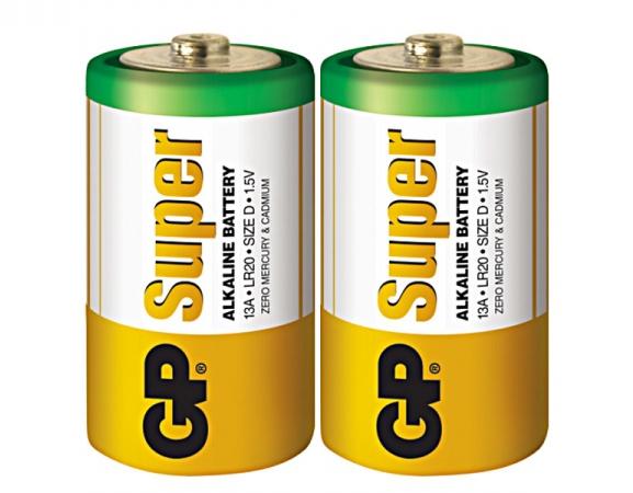 GP Alkaline battery SUPER LR20 / 2 pcs. pack shrink / 1.5V GP 