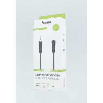 Audio Extension Cable HAMA 3.5 mm jack plug - socket, stereo, 3.0 m 