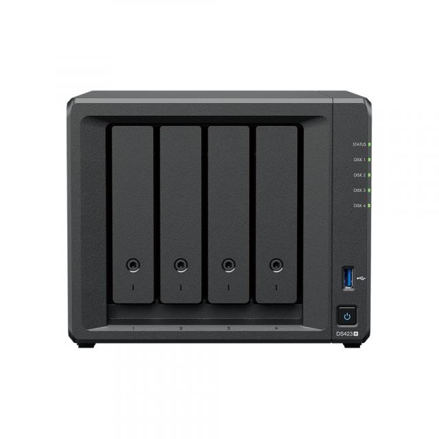 Мрежов сторидж Synology NAS DS423+, за 4 диска, Intel Celeron J4125, .2GB DDR4 