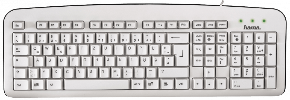 K210, keyboard Standard White HAMA