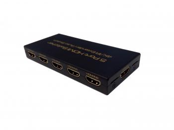 Автоматичен превключвател ESTILLO, HDMI switch, 5/1 x HDMI1.4, 5 входа 1 изход, Черен