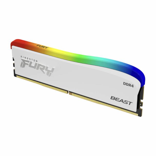 Memory Kingston FURY Beast White RGB 16GB DDR4 3600MHz KF436C18BWA/16 