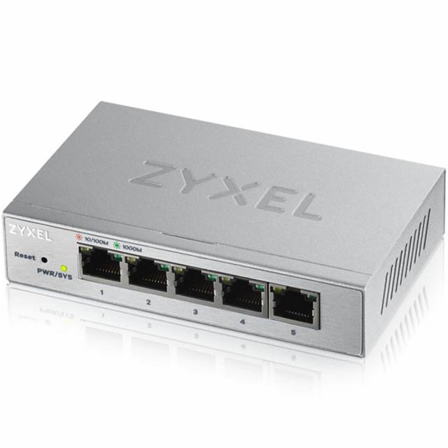 Суич ZyXEL GS-1200-5, 5 портов, Gigabit, webmanaged 