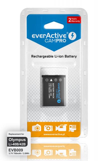 Батерия за апарат OLYMPUS Li-40B/ Li-42B  NIKON ENEL10 LiIon 3.7V 700mAh EVERACTIVE 