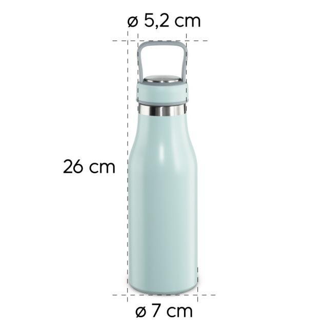 Xavax Drinking Bottle, 500 ml, Twist Closure, Leak-proof, Carbonated Drinks-safe, blue 