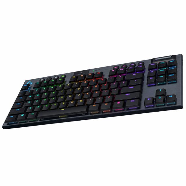 Wireless gaming Mechanical keyboard Logitech, G915 TKL Black Lightsync RGB, Tactile Switch 