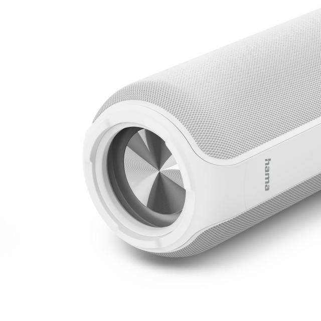 Hama Bluetooth® "Pipe 2.0" Loudspeaker, Waterproof, 24 W, white 